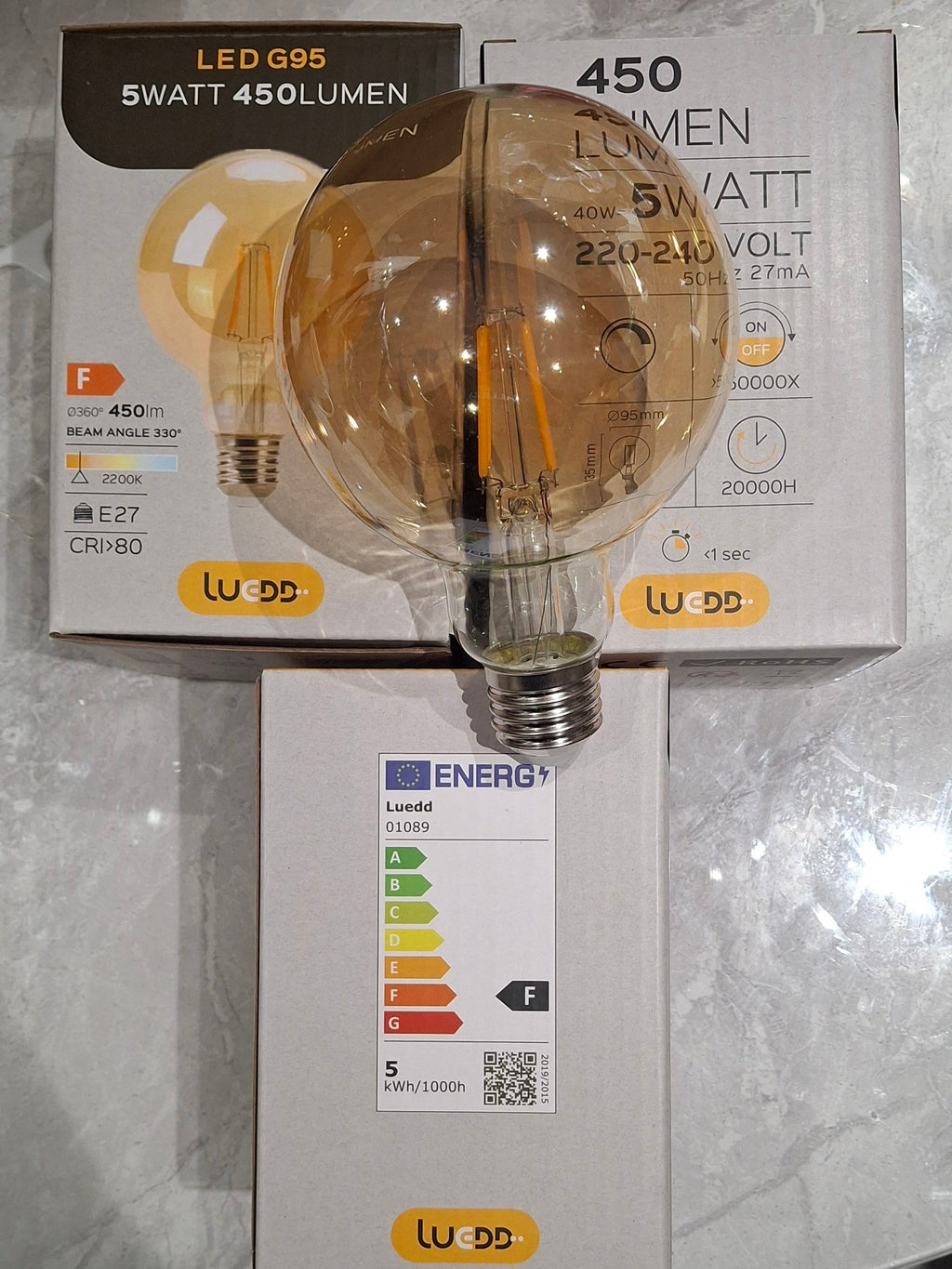 LUEDD G95 5W LED Bulbs (Pack of 4)